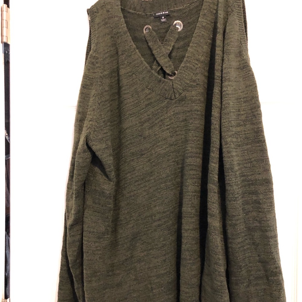 Cold shoulder sweater
